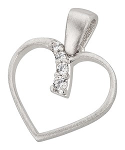 Bild von 925-/ Anhänger rhod. Herz