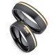 Bild von Ring Titan-Keramik PVD Gold mit Zirkonia Gr. 50-62