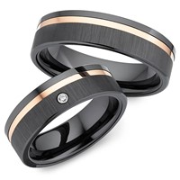 Bild von Ring Titan-Keramik PVD rosé ohne Stein Gr. 54-70