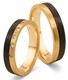 Bild von Ring Titan-Carbon PVD Gold mit Zirkonia Gr. 50-62