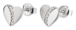 Bild von 925/- Ohrstecker rhodiniert Herz