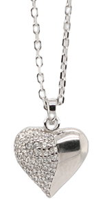 Bild von 925/- Collier 45cm Herz 