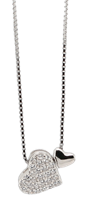 Bild von 925/- Collier 45cm Herz 