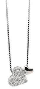 Bild von 925/- Collier 45cm Herz 
