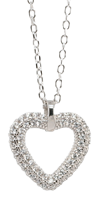 Bild von 925/- Collier 45cm Herz 
