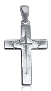 Bild von 925-/ Anhänger rhod. Kreuz  