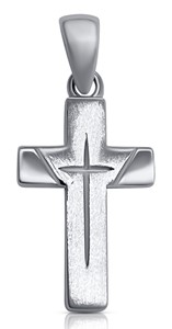 Bild von 925-/ Anhänger rhod. Kreuz  