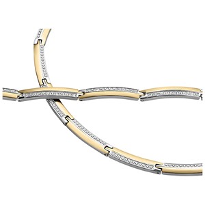 Bild von Edelstahl Collier 45cm / Armband 19cm PVD-gelb