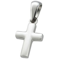 Bild von Edelstahl Anhänger Kreuz klein 14x11mm 
