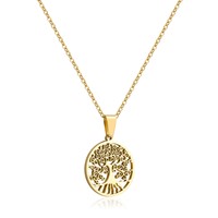 Bild von Edelstahl Collier 42cm+3cm Lebensbaum 