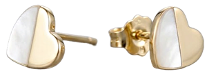 Bild von 925-/ Ohrstecker rhod. Herz vergoldet 