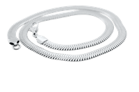 Bild von Schlangenkette 6,0x1,2mm Edelstahl mit Karabiner 17+4 - 50cm lang