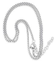 Bild von Venezianerkette gerundet 2,0mm Edelstahl mit Karabiner 38-60cm lang