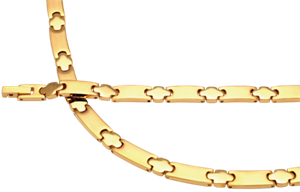 Bild von Edelstahl Collier 45cm / Armband 19cm PVD gold 
