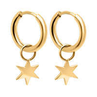 Bild von Creole Titan mit Charm Stern Titan oder Titan PVD Gold 