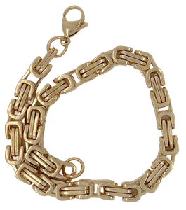 Bild von Königskette / Armband 6mm Edelstahl PVD Gold 21-60cm 
