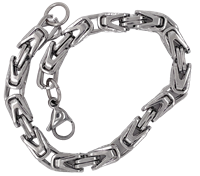 Bild von Königskette / Armband 6mm Edelstahl 21-60cm