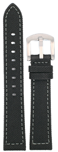 Bild von Segeltau mit wasserfestem Unterleder gepolstert und genäht 18-24mm schwarz 