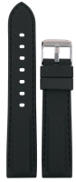 Bild von Silikon Band schwarz mit Naht 20-22mm